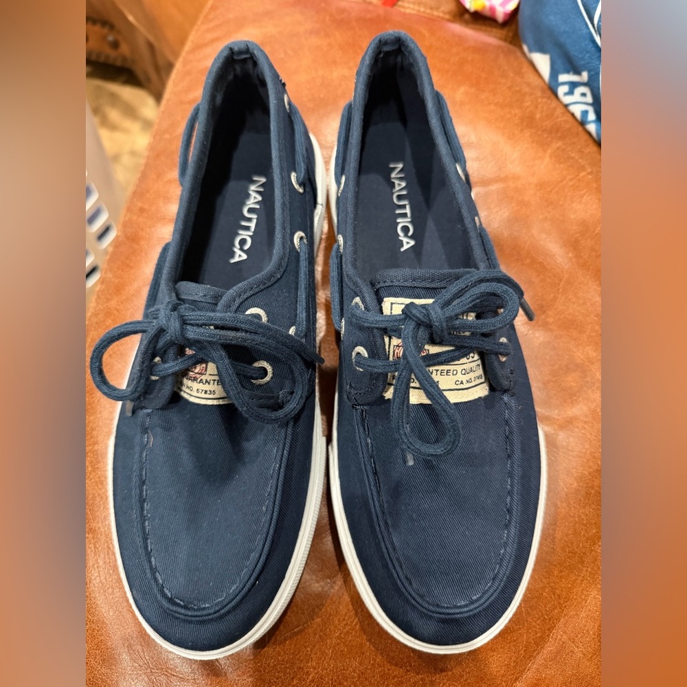 Nautica Men's Dark Blue Boat Shoes